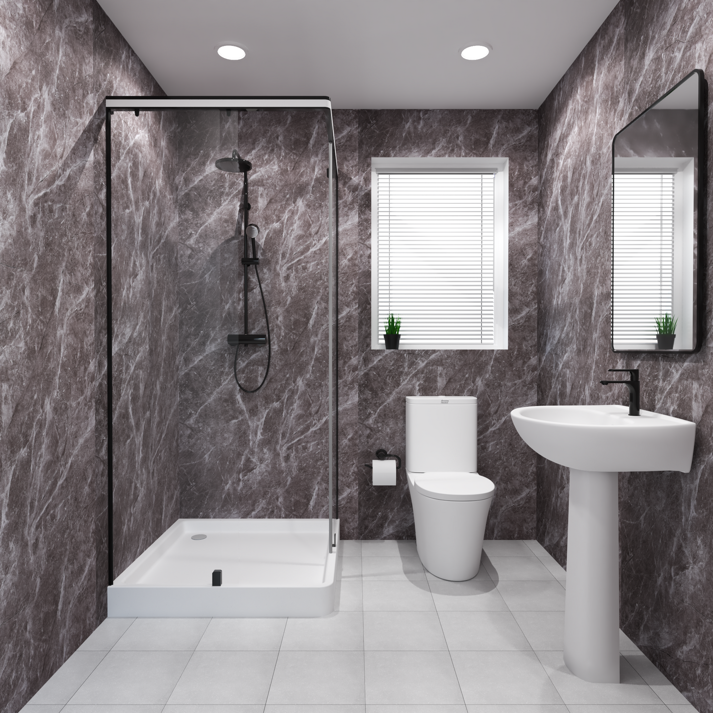 Premium Pietra Marble Gloss Aqua Wall Panel – 1M x 2.4M
