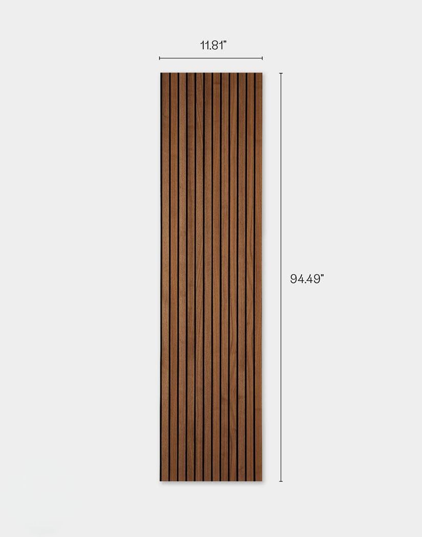 Premium Natural Walnut Slat Wall Panels