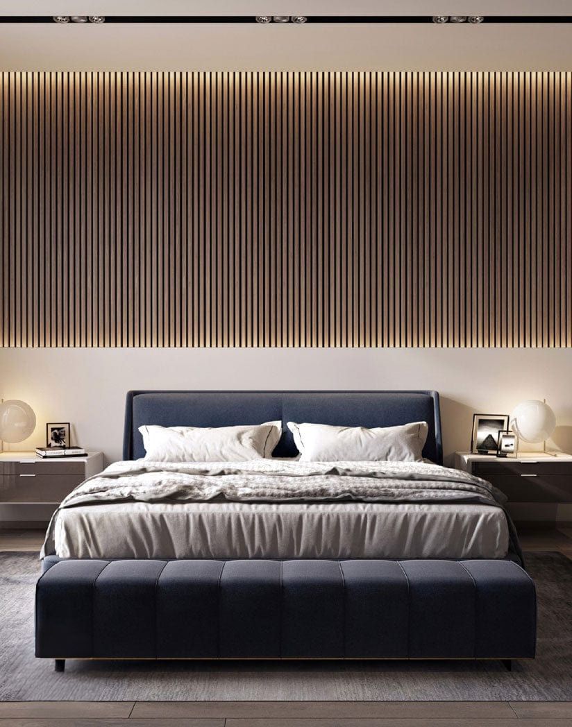 Premium Walnut Slat Wall Panels