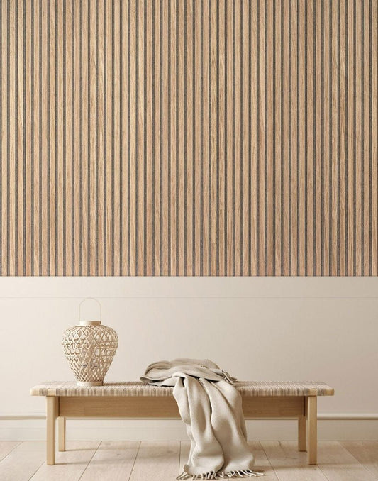 Premium Light Oak Slat Wall Panels
