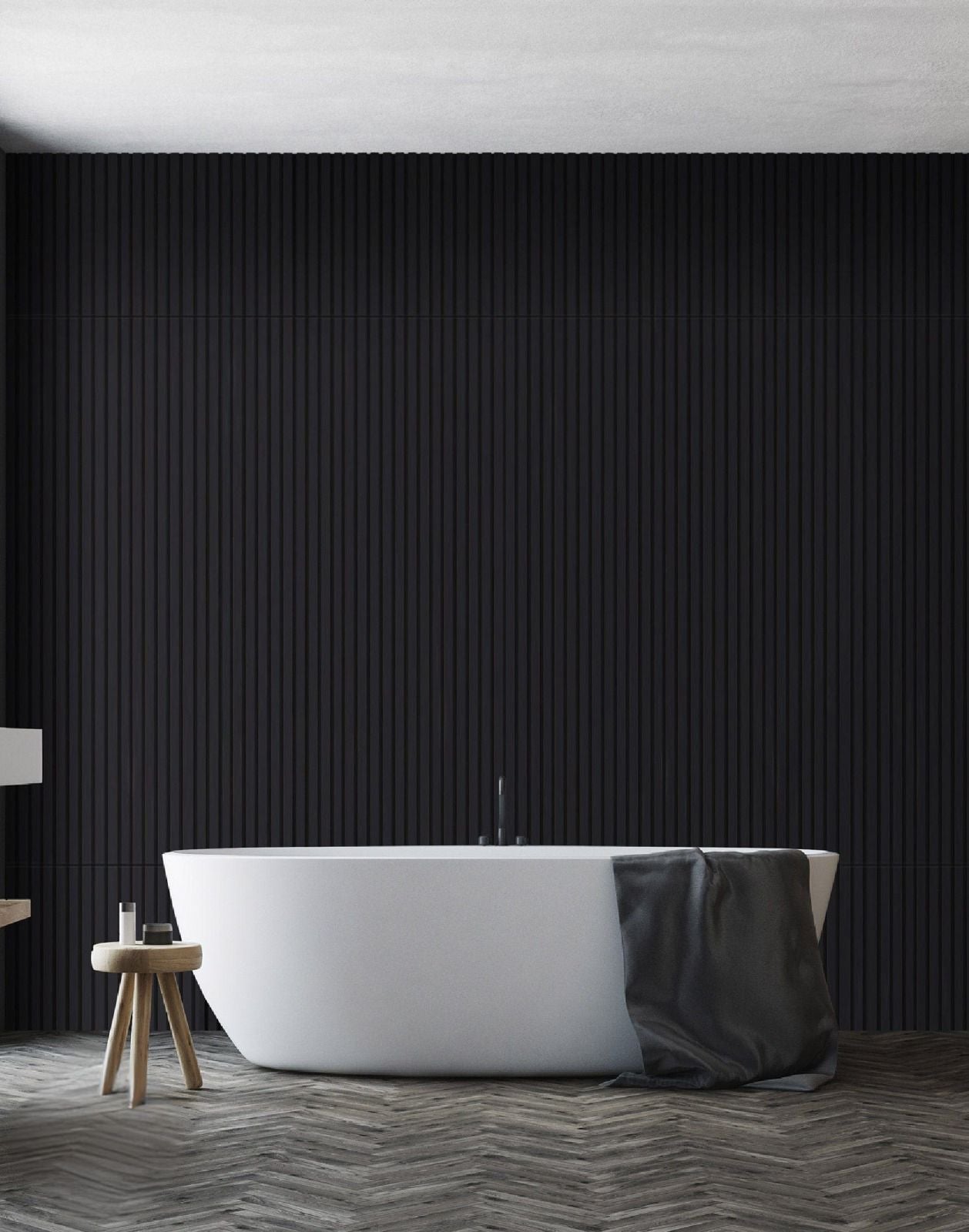 Premium Black Slat Wall Panels