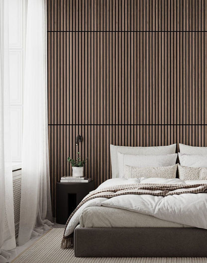 Premium Walnut Slat Wall Panels
